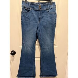 Lane Bryant Ultra High Rise Flare Jeans Size 16 Flex Magic Waist Super Stretch